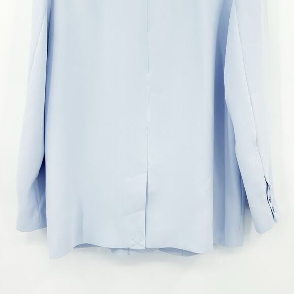 NWT Good American Luxe Suiting Boyfriend Blazer Light Blue Womens Size S/M - Picture 11 of 13